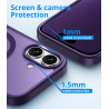 Vansdon Magnétique Coque pour iPhone 17 avec 1 Verre Trempé, Compatible avec MagSafe, Protection Contre Les Chutes de qualité Mi