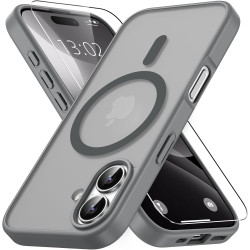 Vansdon Magnétique Coque pour iPhone 17 avec 1 Verre Trempé, Compatible avec MagSafe, Protection Contre Les Chutes de qualité Mi
