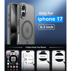 Vansdon Magnétique Coque pour iPhone 17 avec 1 Verre Trempé, Compatible avec MagSafe, Protection Contre Les Chutes de qualité Mi