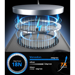 Vansdon Magnétique Coque pour iPhone 17 avec 1 Verre Trempé, Compatible avec MagSafe, Protection Contre Les Chutes de qualité Mi