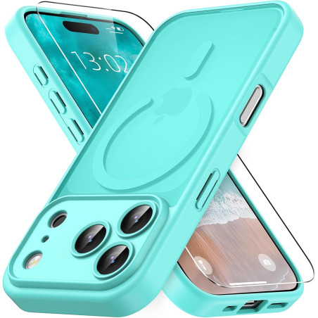 Vansdon Magnétique Coque pour iPhone 17 Pro avec 1 Verre Trempé, Compatible avec MagSafe, Protection Contre Les Chutes de qualit