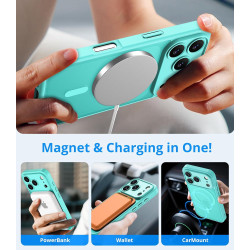 Vansdon Magnétique Coque pour iPhone 17 Pro avec 1 Verre Trempé, Compatible avec MagSafe, Protection Contre Les Chutes de qualit