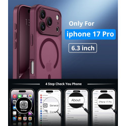 Vansdon Magnétique Coque pour iPhone 17 Pro avec 1 Verre Trempé, Compatible avec MagSafe, Protection Contre Les Chutes de qualit