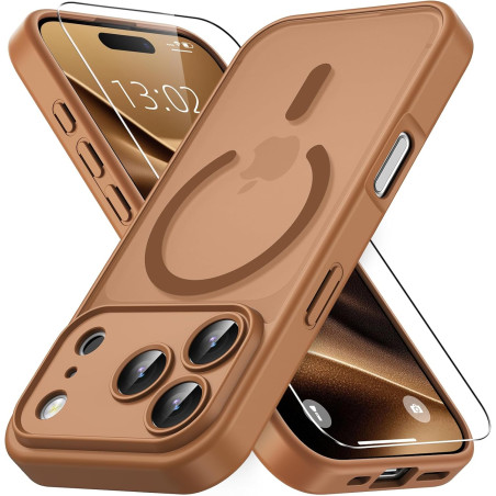 Vansdon Magnétique Coque pour iPhone 17 Pro avec 1 Verre Trempé, Compatible avec MagSafe, Protection Contre Les Chutes de qualit