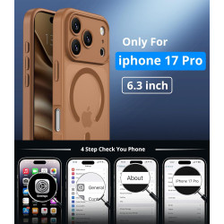 Vansdon Magnétique Coque pour iPhone 17 Pro avec 1 Verre Trempé, Compatible avec MagSafe, Protection Contre Les Chutes de qualit