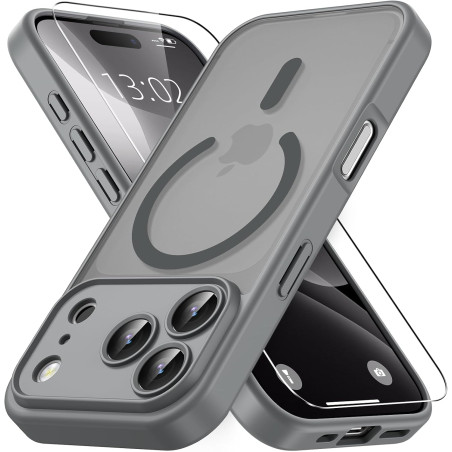 Vansdon Magnétique Coque pour iPhone 17 Pro avec 1 Verre Trempé, Compatible avec MagSafe, Protection Contre Les Chutes de qualit