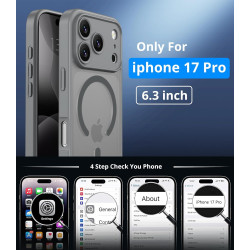 Vansdon Magnétique Coque pour iPhone 17 Pro avec 1 Verre Trempé, Compatible avec MagSafe, Protection Contre Les Chutes de qualit