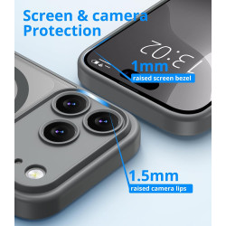 Vansdon Magnétique Coque pour iPhone 17 Pro avec 1 Verre Trempé, Compatible avec MagSafe, Protection Contre Les Chutes de qualit