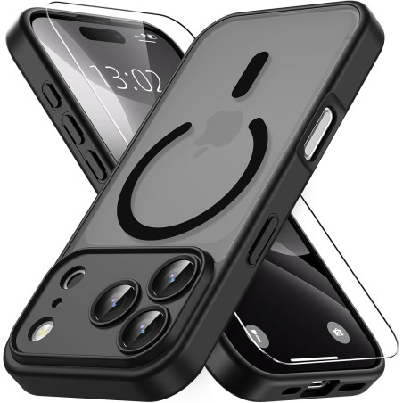 Vansdon Magnétique Coque pour iPhone 17 Pro avec 1 Verre Trempé, Compatible avec MagSafe, Protection Contre Les Chutes de qualit