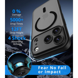 Vansdon Magnétique Coque pour iPhone 17 Pro avec 1 Verre Trempé, Compatible avec MagSafe, Protection Contre Les Chutes de qualit