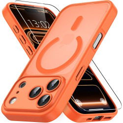 Vansdon magnétique coque pour iphone 17 pro avec 1 verre trempé, compatible avec magsafe, protection contre les chutes de qualit