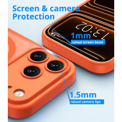 Vansdon magnétique coque pour iphone 17 pro avec 1 verre trempé, compatible avec magsafe, protection contre les chutes de qualit