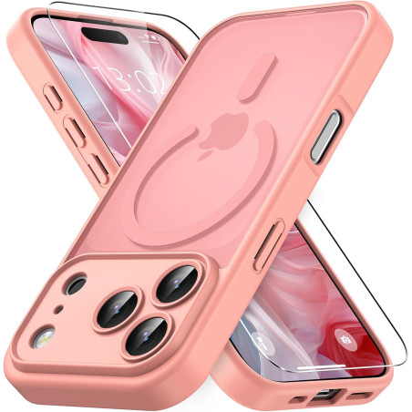 Vansdon Magnétique Coque pour iPhone 17 Pro avec 1 Verre Trempé, Compatible avec MagSafe, Protection Contre Les Chutes de qualit