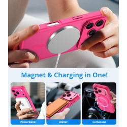 Vansdon Magnétique Coque pour iPhone 17 Pro avec 1 Verre Trempé, Compatible avec MagSafe, Protection Contre Les Chutes de qualit