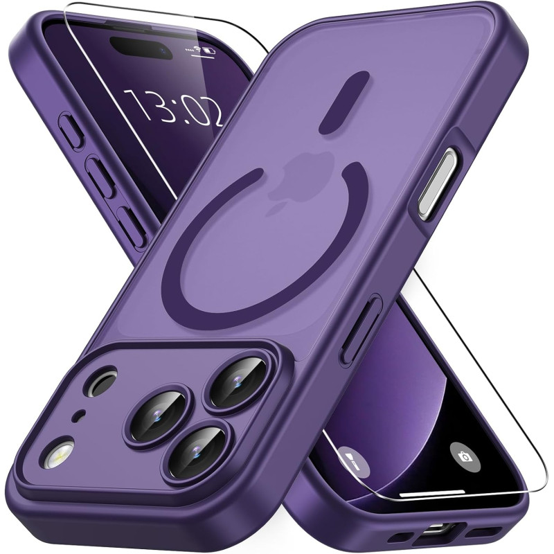 Vansdon Magnétique Coque pour iPhone 17 Pro avec 1 Verre Trempé, Compatible avec MagSafe, Protection Contre Les Chutes de qualit