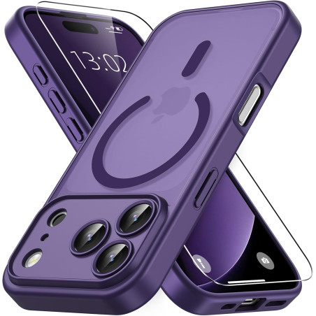 Vansdon Magnétique Coque pour iPhone 17 Pro avec 1 Verre Trempé, Compatible avec MagSafe, Protection Contre Les Chutes de qualit