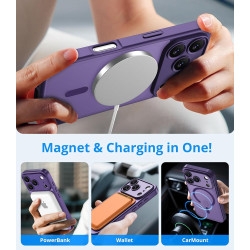 Vansdon Magnétique Coque pour iPhone 17 Pro avec 1 Verre Trempé, Compatible avec MagSafe, Protection Contre Les Chutes de qualit