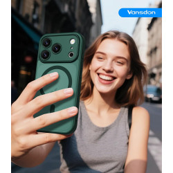 Vansdon Magnétique Coque pour iPhone 17 Pro avec 1 Verre Trempé, Compatible avec MagSafe, Protection Contre Les Chutes de qualit