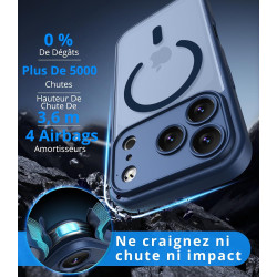 Vansdon Magnétique Coque pour iPhone 17 Pro Max avec 1 Verre Trempé, Compatible avec MagSafe, Protection Contre Les Chutes de qu