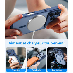 Vansdon Magnétique Coque pour iPhone 17 Pro Max avec 1 Verre Trempé, Compatible avec MagSafe, Protection Contre Les Chutes de qu