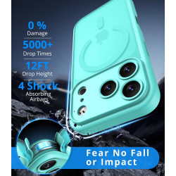 Vansdon Magnétique Coque pour iPhone 17 Pro Max avec 1 Verre Trempé, Compatible avec MagSafe, Protection Contre Les Chutes de qu