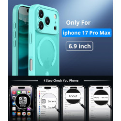 Vansdon Magnétique Coque pour iPhone 17 Pro Max avec 1 Verre Trempé, Compatible avec MagSafe, Protection Contre Les Chutes de qu