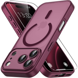 Vansdon Magnétique Coque pour iPhone 17 Pro Max avec 1 Verre Trempé, Compatible avec MagSafe, Protection Contre Les Chutes de qu