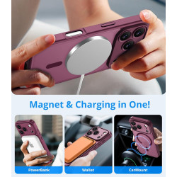 Vansdon Magnétique Coque pour iPhone 17 Pro Max avec 1 Verre Trempé, Compatible avec MagSafe, Protection Contre Les Chutes de qu