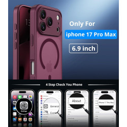 Vansdon Magnétique Coque pour iPhone 17 Pro Max avec 1 Verre Trempé, Compatible avec MagSafe, Protection Contre Les Chutes de qu