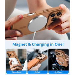 Vansdon Magnétique Coque pour iPhone 17 Pro Max avec 1 Verre Trempé, Compatible avec MagSafe, Protection Contre Les Chutes de qu