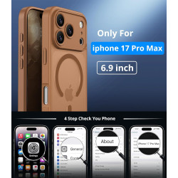 Vansdon Magnétique Coque pour iPhone 17 Pro Max avec 1 Verre Trempé, Compatible avec MagSafe, Protection Contre Les Chutes de qu
