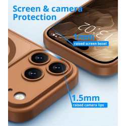 Vansdon Magnétique Coque pour iPhone 17 Pro Max avec 1 Verre Trempé, Compatible avec MagSafe, Protection Contre Les Chutes de qu