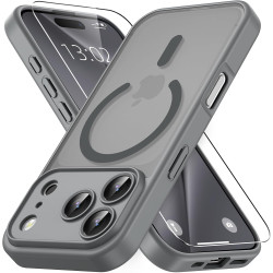 Vansdon Magnétique Coque pour iPhone 17 Pro Max avec 1 Verre Trempé, Compatible avec MagSafe, Protection Contre Les Chutes de qu