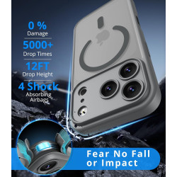 Vansdon Magnétique Coque pour iPhone 17 Pro Max avec 1 Verre Trempé, Compatible avec MagSafe, Protection Contre Les Chutes de qu