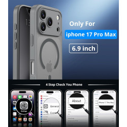 Vansdon Magnétique Coque pour iPhone 17 Pro Max avec 1 Verre Trempé, Compatible avec MagSafe, Protection Contre Les Chutes de qu