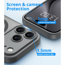 Vansdon Magnétique Coque pour iPhone 17 Pro Max avec 1 Verre Trempé, Compatible avec MagSafe, Protection Contre Les Chutes de qu