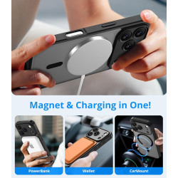 Vansdon Magnétique Coque pour iPhone 17 Pro Max avec 1 Verre Trempé, Compatible avec MagSafe, Protection Contre Les Chutes de qu