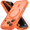 Vansdon magnétique coque pour iphone 17 pro max avec 1 verre trempé, compatible avec magsafe, protection contre les chutes de qu