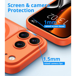 Vansdon magnétique coque pour iphone 17 pro max avec 1 verre trempé, compatible avec magsafe, protection contre les chutes de qu