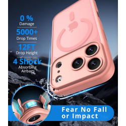 Vansdon Magnétique Coque pour iPhone 17 Pro Max avec 1 Verre Trempé, Compatible avec MagSafe, Protection Contre Les Chutes de qu