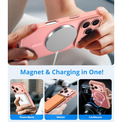 Vansdon Magnétique Coque pour iPhone 17 Pro Max avec 1 Verre Trempé, Compatible avec MagSafe, Protection Contre Les Chutes de qu