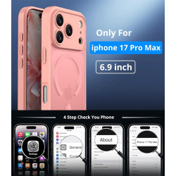 Vansdon Magnétique Coque pour iPhone 17 Pro Max avec 1 Verre Trempé, Compatible avec MagSafe, Protection Contre Les Chutes de qu