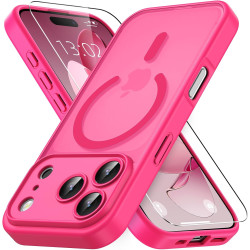 Vansdon Magnétique Coque pour iPhone 17 Pro Max avec 1 Verre Trempé, Compatible avec MagSafe, Protection Contre Les Chutes de qu