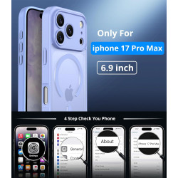 Vansdon Magnétique Coque pour iPhone 17 Pro Max avec 1 Verre Trempé, Compatible avec MagSafe, Protection Contre Les Chutes de qu