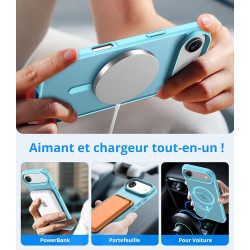 Vansdon Magnétique Coque pour iPhone Air avec 1 Verre Trempé, Compatible avec MagSafe, Protection Contre Les Chutes de qualité M