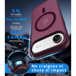 Vansdon Magnétique Coque pour iPhone Air avec 1 Verre Trempé, Compatible avec MagSafe, Protection Contre Les Chutes de qualité M
