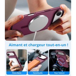 Vansdon Magnétique Coque pour iPhone Air avec 1 Verre Trempé, Compatible avec MagSafe, Protection Contre Les Chutes de qualité M