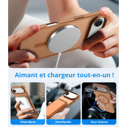 Vansdon Magnétique Coque pour iPhone Air avec 1 Verre Trempé, Compatible avec MagSafe, Protection Contre Les Chutes de qualité M