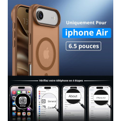Vansdon Magnétique Coque pour iPhone Air avec 1 Verre Trempé, Compatible avec MagSafe, Protection Contre Les Chutes de qualité M
