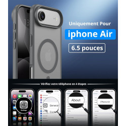 Vansdon Magnétique Coque pour iPhone Air avec 1 Verre Trempé, Compatible avec MagSafe, Protection Contre Les Chutes de qualité M